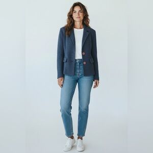 Vintage Renfrew Women’s Blue Wool Blend Blazer Size 14